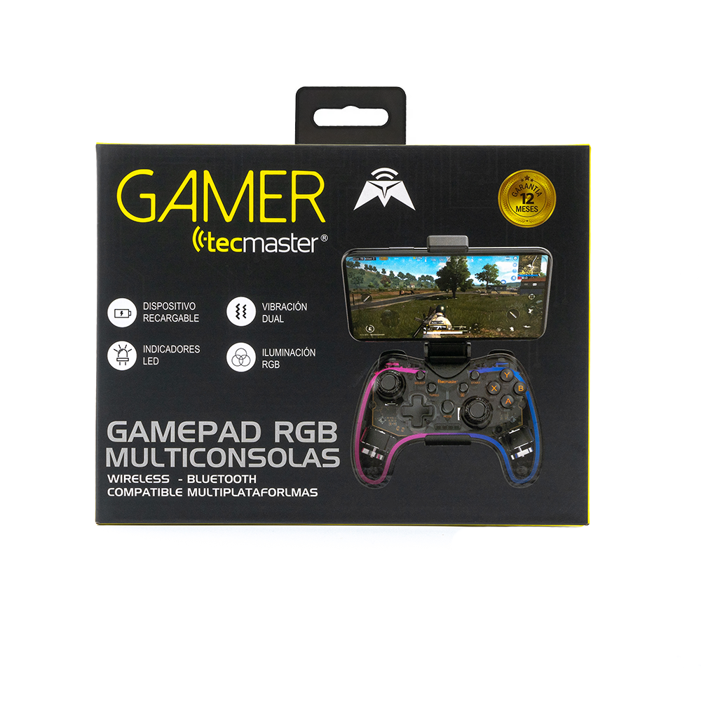 Gamepad Bluetooth RGB p/ Celular PS4 Switch Joystick Gamer