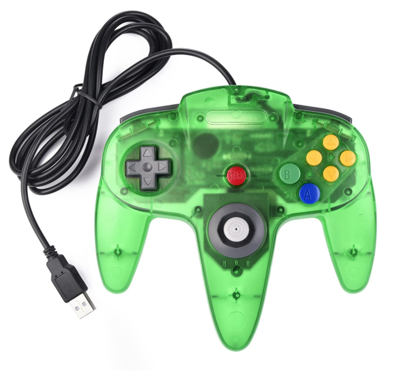 Joystick Usb Pc Diseño Nintendo 64 N64 Verde