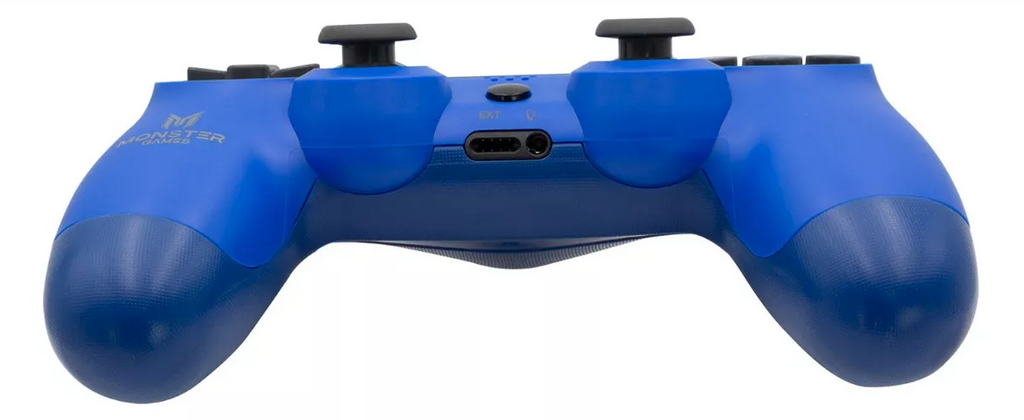 Joystick Para PS4 Doble Shock Audio 3.5MM Wireless Monster Azul