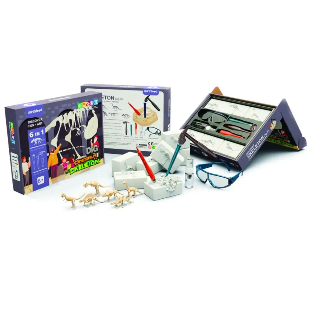 Juego Excavacion Fosiles Dinosaurios 6 en 1 K200