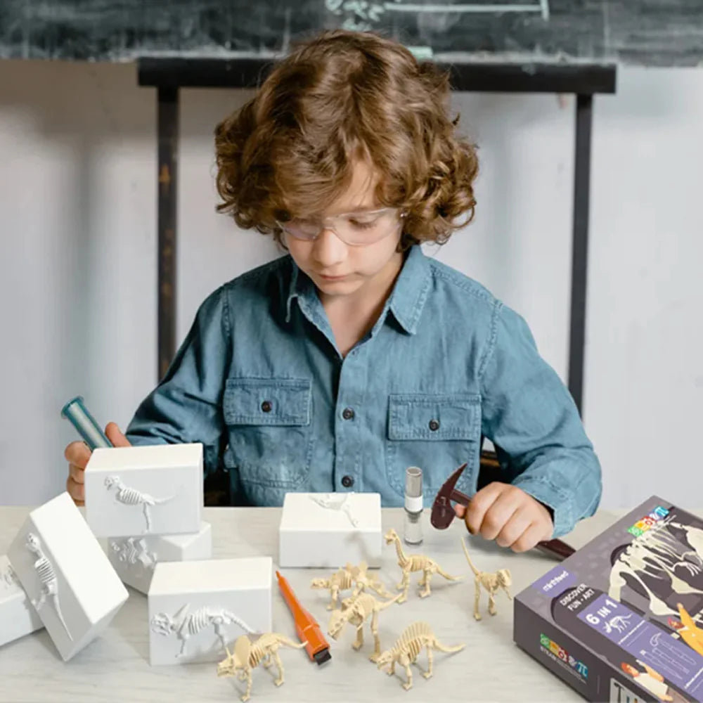 Juego Excavacion Fosiles Dinosaurios 6 en 1 K200