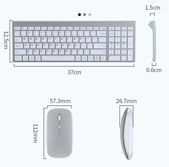 Kit Mouse Teclado Para Mac Notebook Inalambrico Silver Goforit