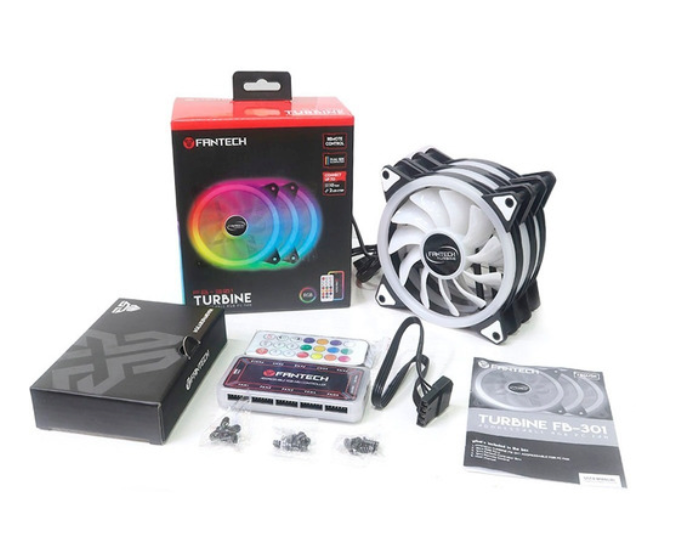 Kit Ventiladores Gamer 120MM Fantech Thypoon FB-302 RGB