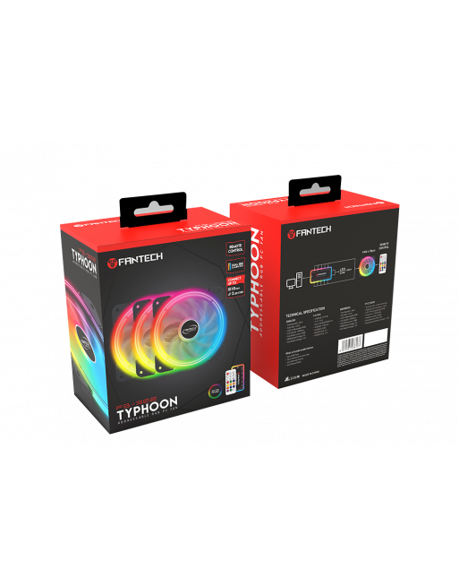 Kit Ventiladores Gamer 120MM Fantech Thypoon FB-302 RGB