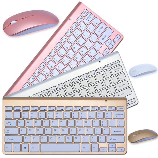 Kit Mouse/Teclado compatible  Mac y Notebook Inalambrico Negro
