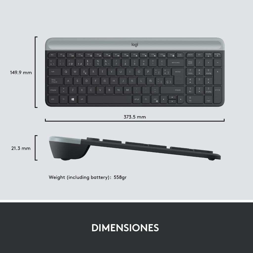 Kit Mouse y Teclado Inalambrico Logitech MK470 Silent