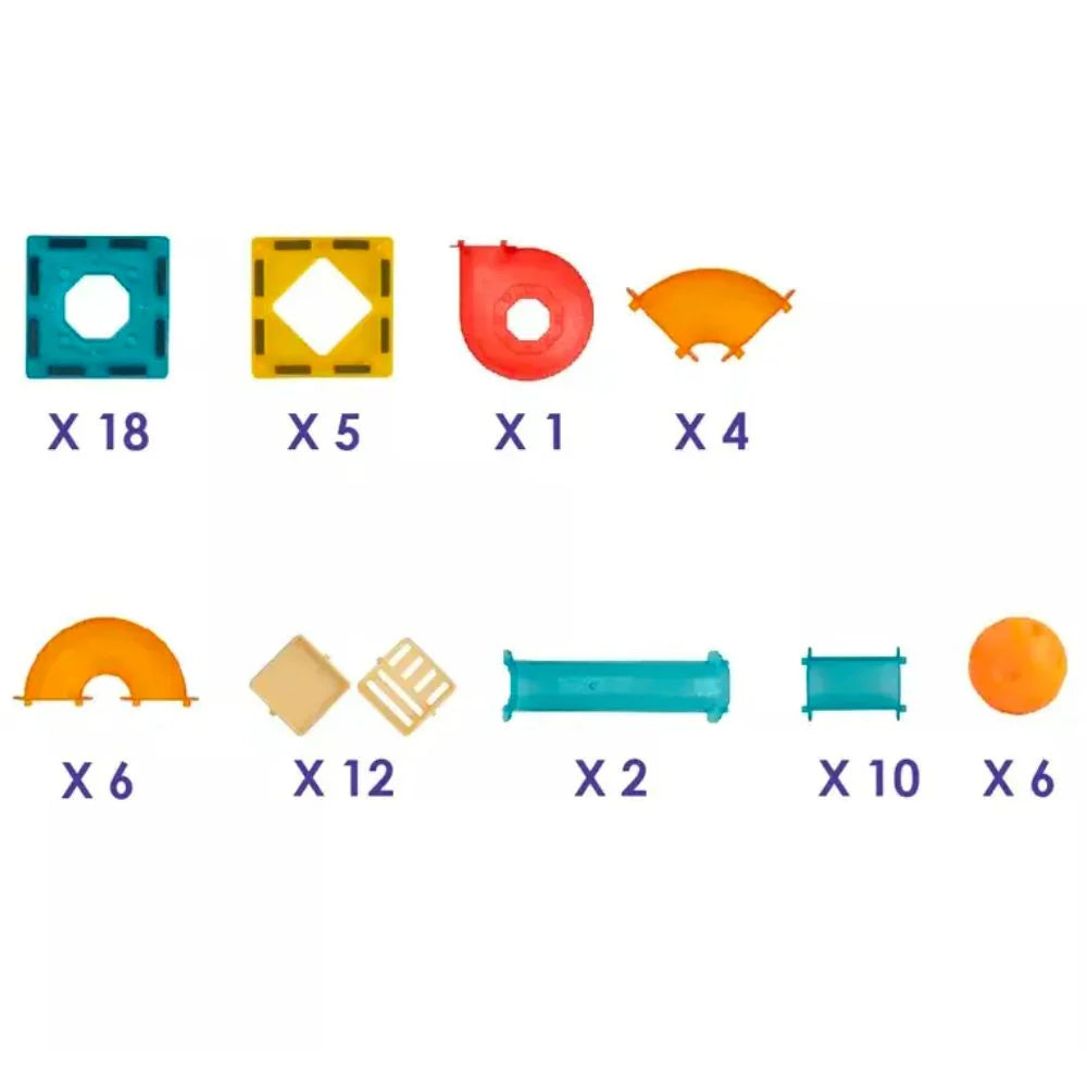 Kit Bloques magneticos de construccion 64 Piezas Playfactory