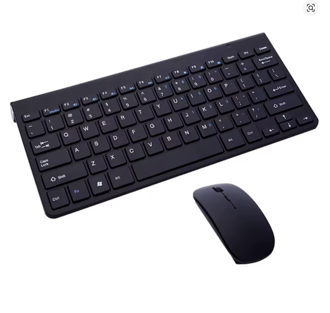 Kit Mouse/Teclado compatible  Mac y Notebook Inalambrico Negro