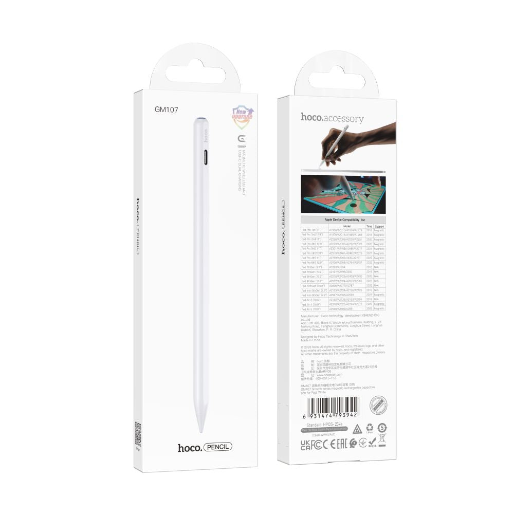 Lapiz Magnetico Deteccion Palma Para iPad Air Pro Hoco GM107