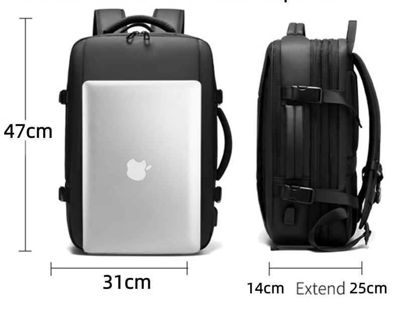 CYBER - Mochila Bolso Notebook Viajera 17 Pulgadas 23 a 39LT Goforit