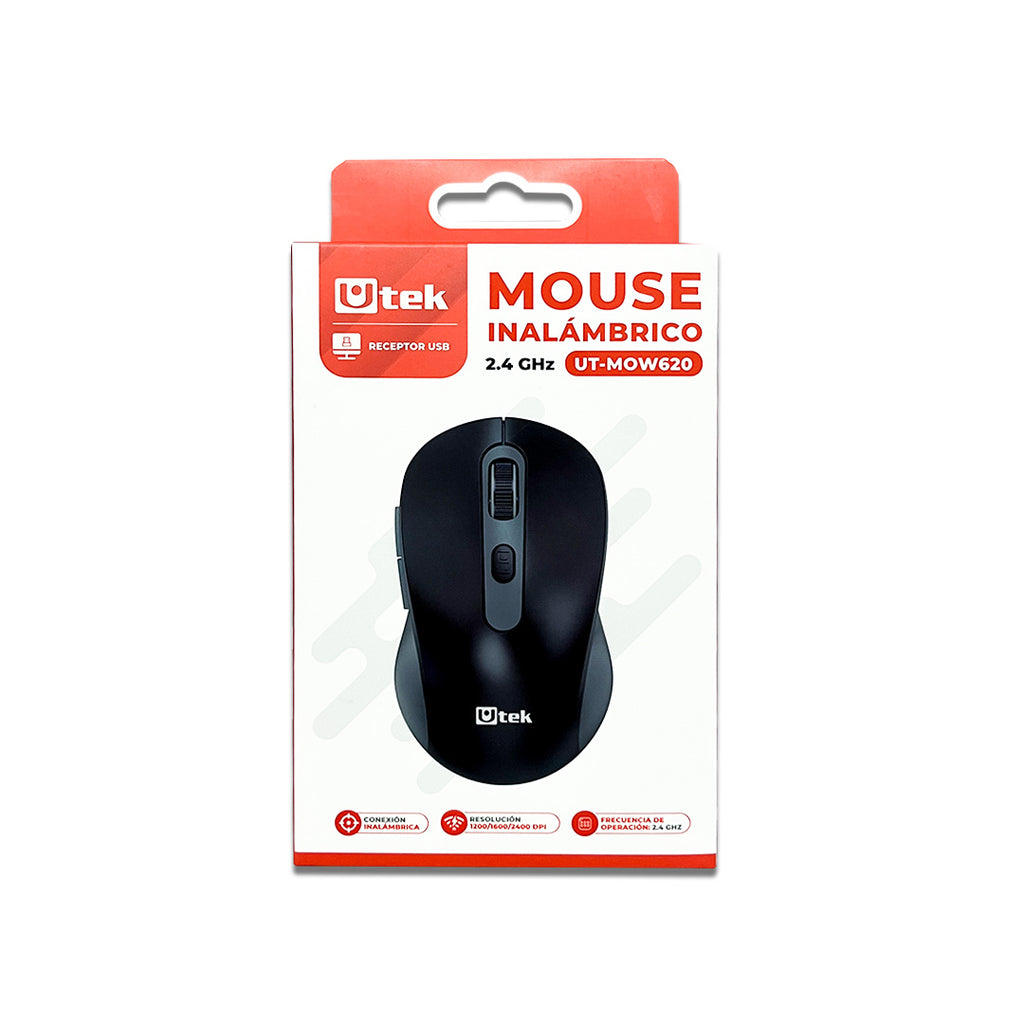 Mouse Inalambrico 2.4GZ 6 Botones Utek UT-MOW620