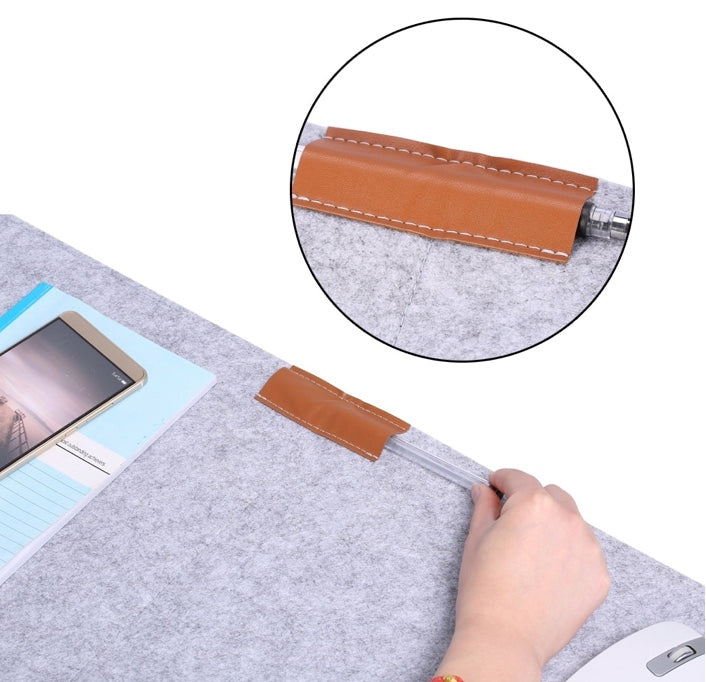 Mousepad Fieltro 63x30cm c/ 2 Bolsillos p/ Notebook MacBook