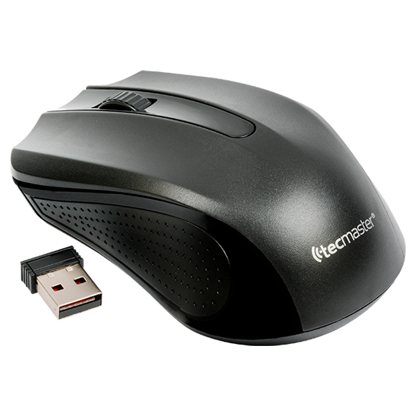 Mouse Inalambrico Negro Para Notebook Macbook Tecmaster