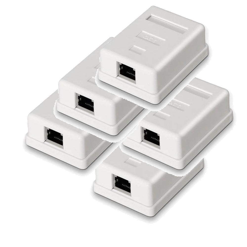 Packs 5 Rosetas Sobrepuestas RJ45 Cat6 Ulink UL-NTW60360
