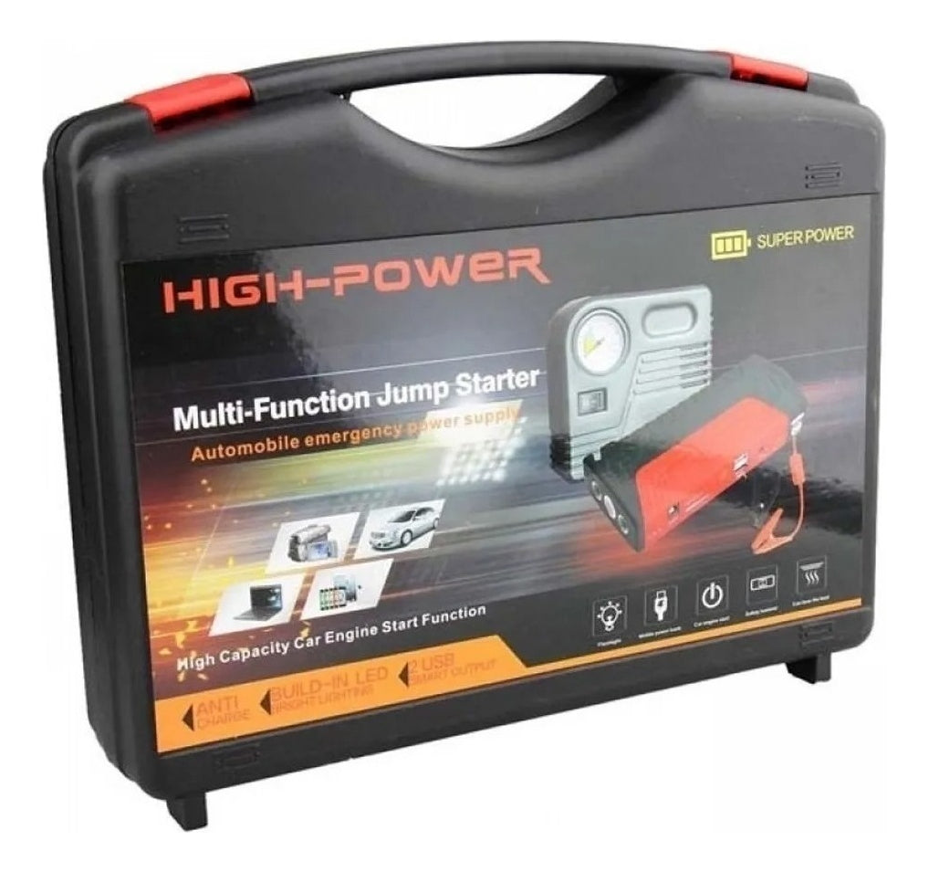 Partidor Auto PowerBank Bateria Auto e Inflador Rueda Goforit