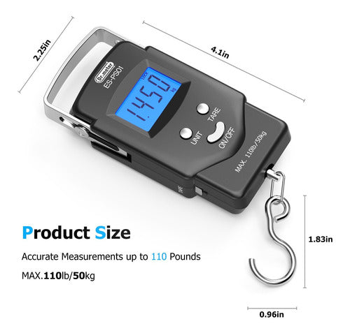 Pesa Balanza Equipaje con Huincha Hasta 50KG Goforit
