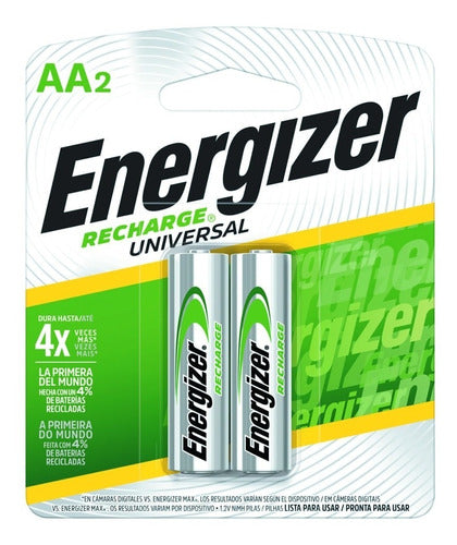 Pilas Recargables AA NiMh 2000mAh 2un Energizer