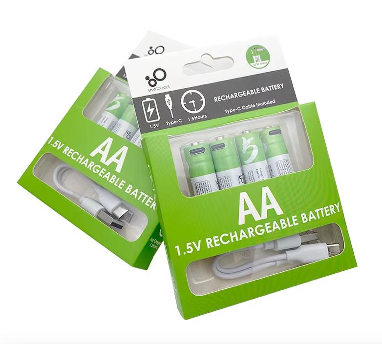 Pack 2 Pilas AA Litio 2600mah Recargables Puerto Usb C