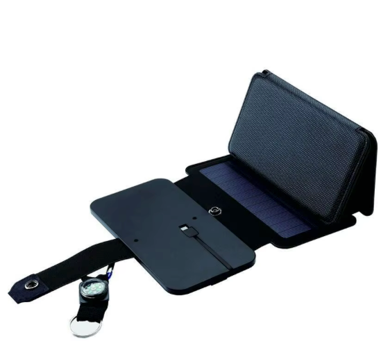 Cargador Solar USB 5V 1A 9W con Brújula para Celulares