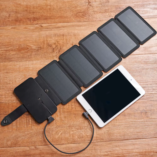 Cargador Solar USB 5V 1A 9W con Brújula para Celulares