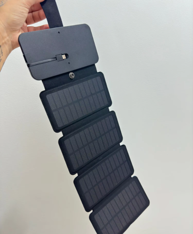 Cargador Solar USB 5V 1A 9W con Brújula para Celulares