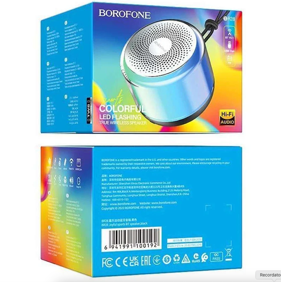 Parlante Bluetooth 5W FM Colorfull Borofone BR285