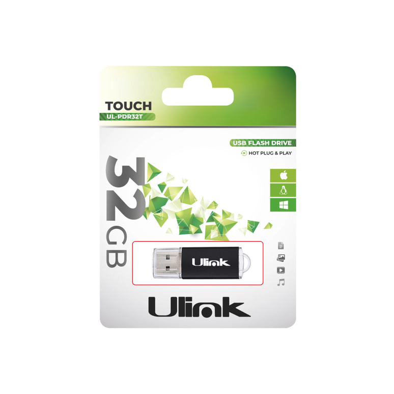 Pendrive Ulink Touch 32GB USB Negro UL-PDR32T