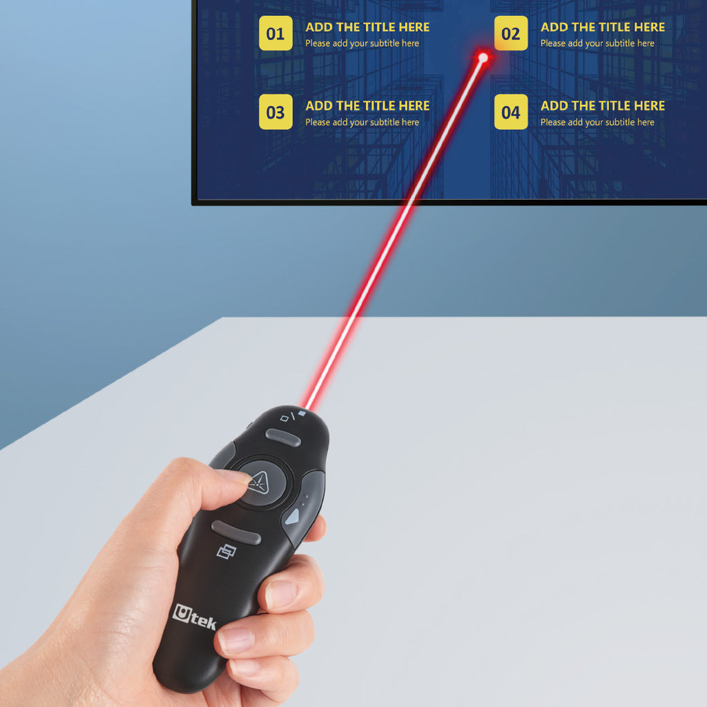 Presentador inalámbrico y puntero laser Utek UT-PR2200