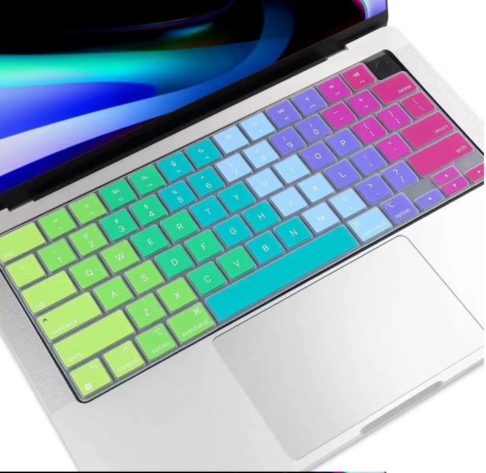 Protector Teclado Para Macbook Pro 14/16 M1 Air 13.6 M4 Arcoiris