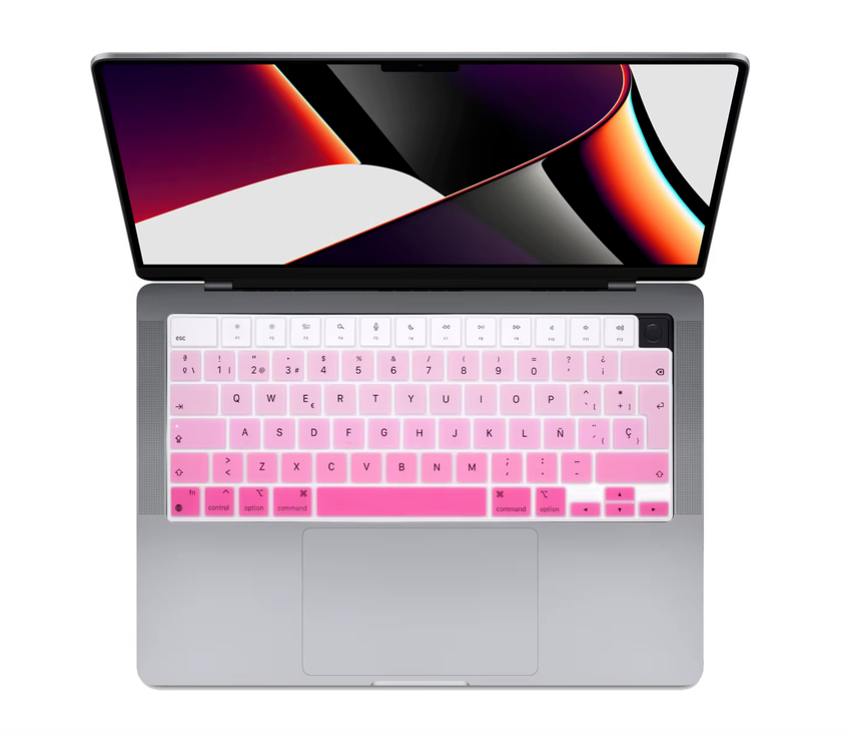 Protector Teclado Para Macbook Pro 14/16 M1 Air M4 Pink