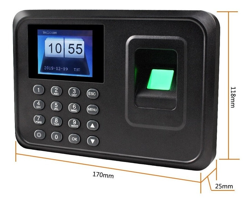 Reloj Control Asistencia Biométrico Huella Digital