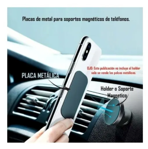 Repuesto Placa Metalica Magnético Celular 2 Un. Goforit