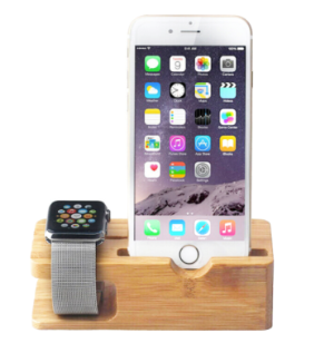 Soporte Para Applewatch y iphone  Bambú