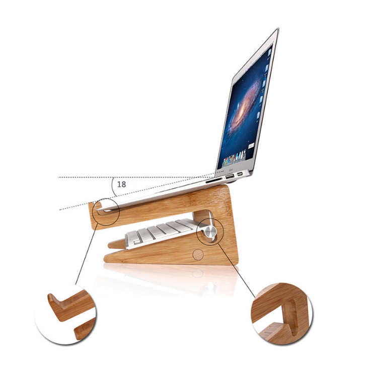Stand Notebook Macbook 13 Pulgadas Bambu Ecofriendly GoForit