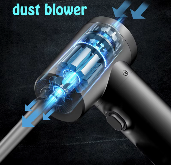 Soplador Portatil inalambrico recargable 3 velocidades 4000mah