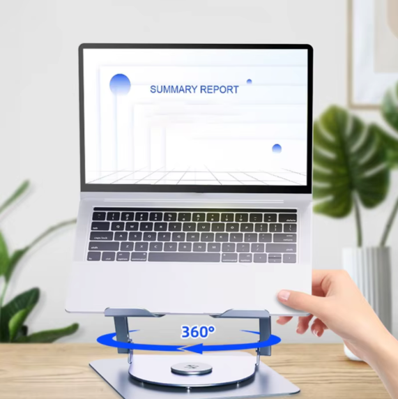 Soporte Giratorio Aluminio Ventilador Notebook Macbook iPad Goforit