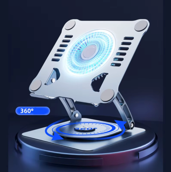 Soporte Giratorio Aluminio Ventilador Notebook Macbook iPad Goforit