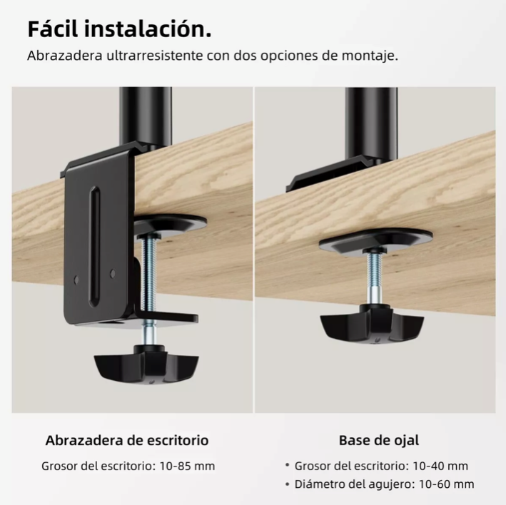 Soporte Monitor y Notebook Brazo Articulado Escritorio A017 Goforit