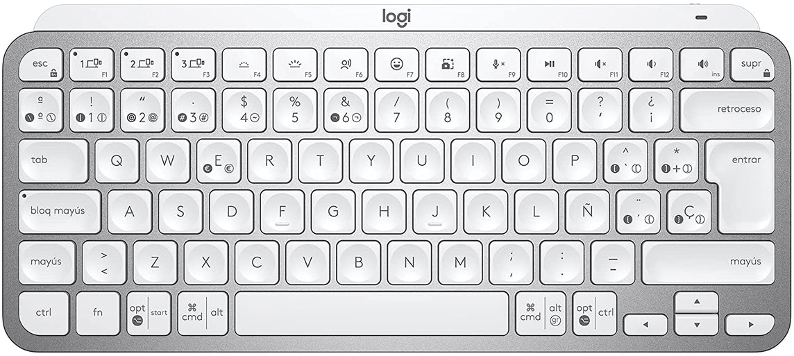 Teclado Logitech MX Keys mini Bluetooth Iluminado Silver