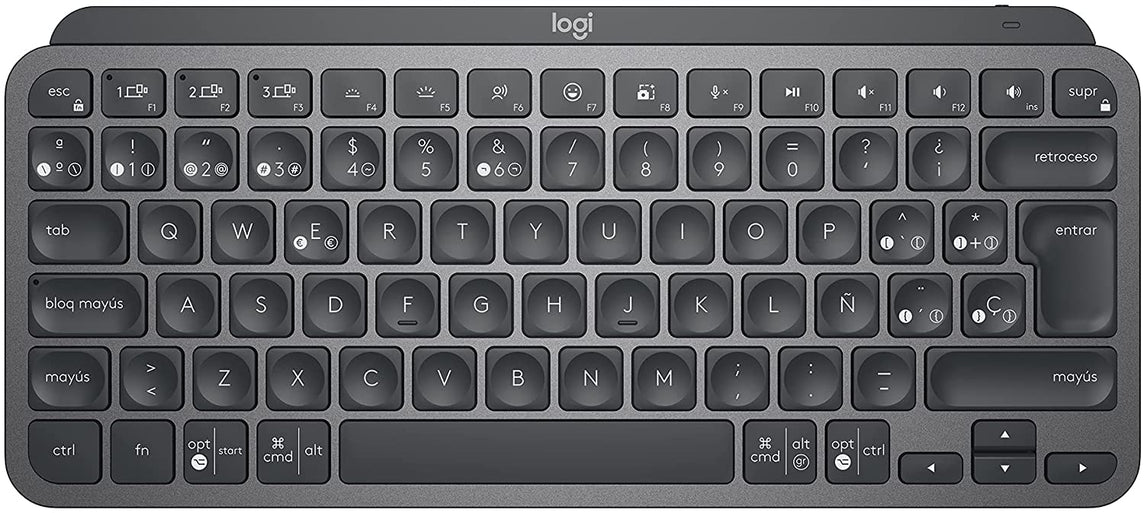 Teclado Logitech MX Keys mini Bluetooth Iluminado Negro
