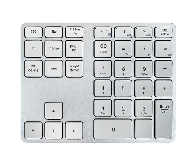 Teclado Numerico Bluetooth Mac Notebook 35 Tec. Silver