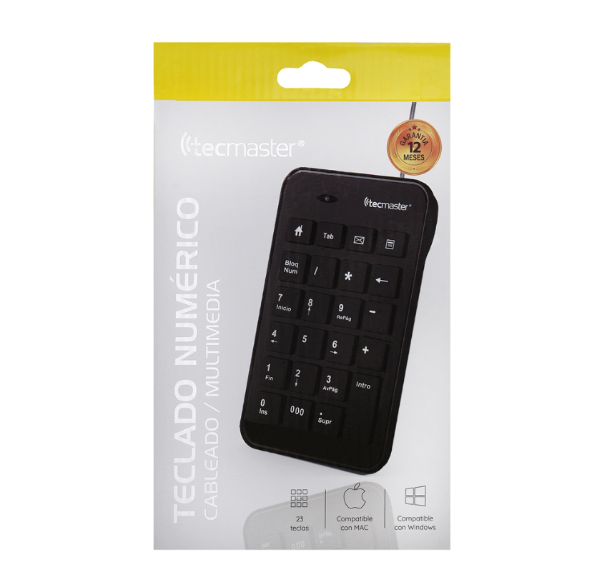 Teclado Numérico USB Tecmaster p/ Notebook y MacBook