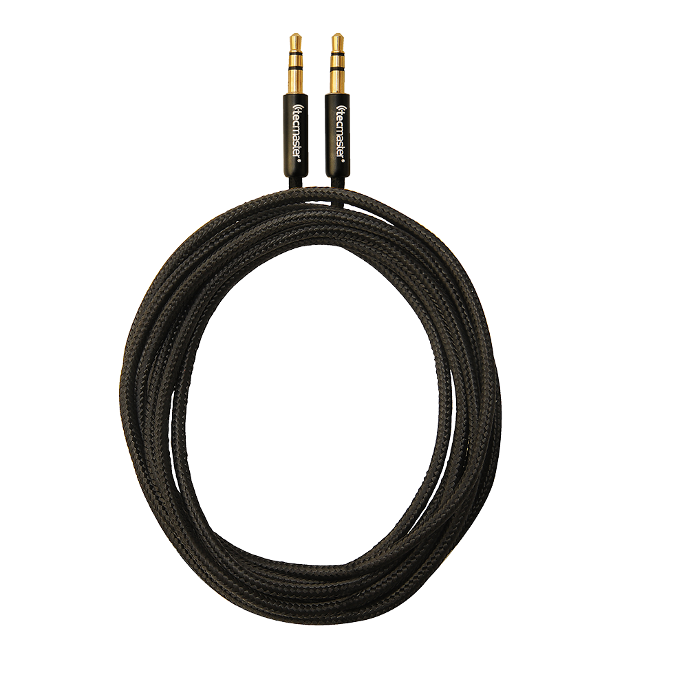 Cable Auxiliar Audio 3.5 Jack 1.8MT Tejido Reforzado Tecmaster