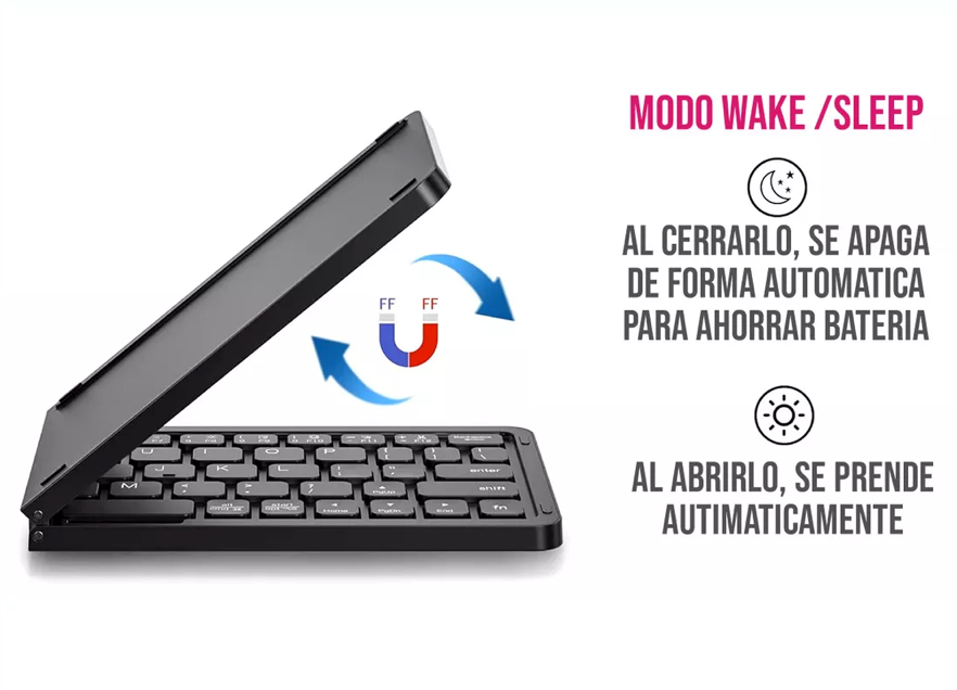Teclado Bluetooth Plegable Tablet Smartphone Goforit