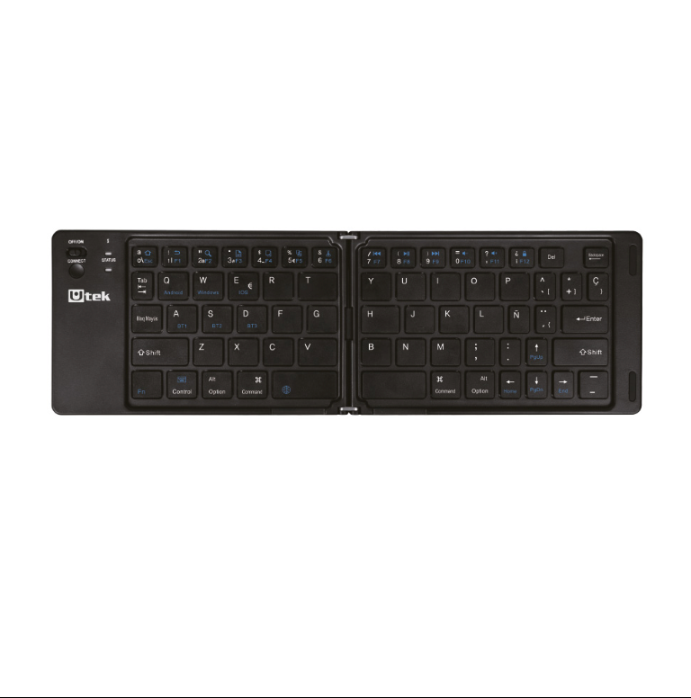Teclado Bluetooth Plegable UT-KBPL35 para Tablet y Smartphone
