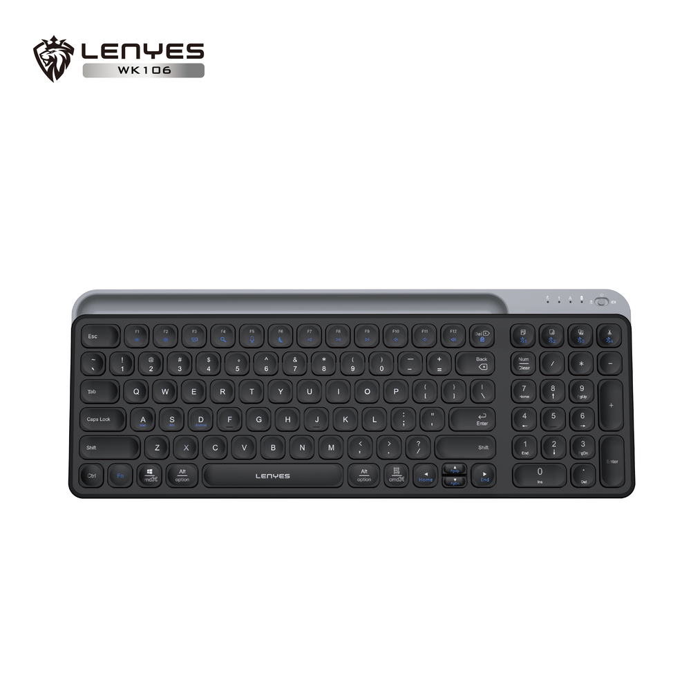Teclado Inalámbrico Bluetooth Silencioso Recargable Lenyes WK106