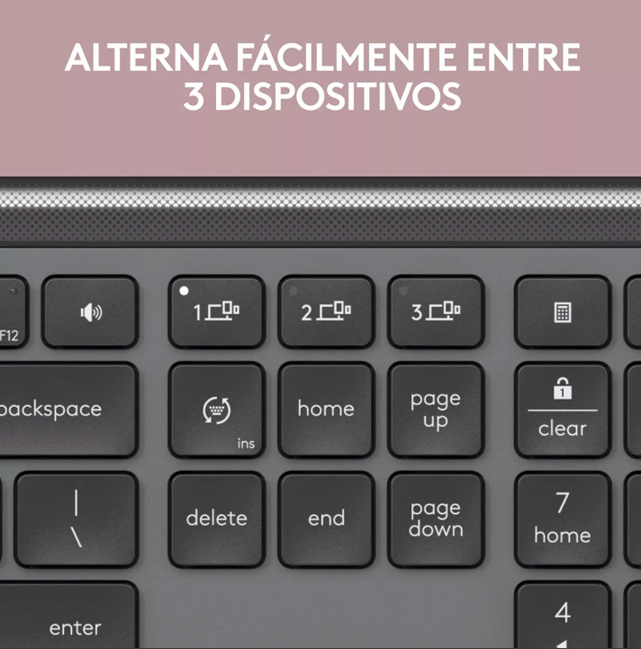 Teclado Inalámbrico Logitech Signature Slim K950 Blanco