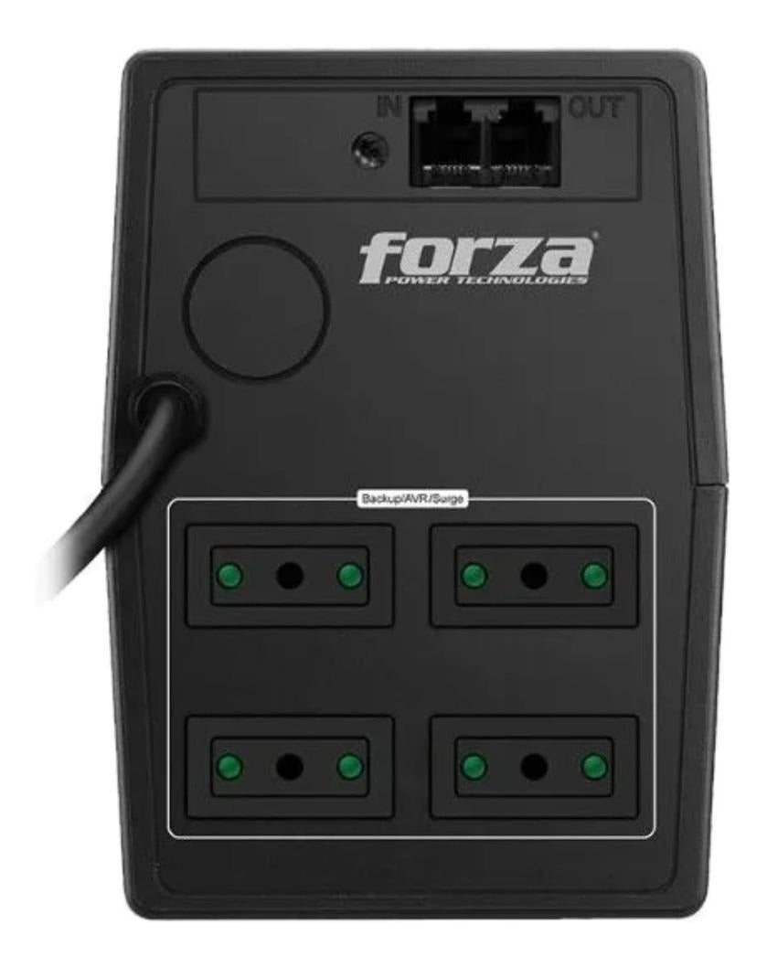 UPS Bateria Resp PC Notebook DVR 500VA 250W Forza NT-512C