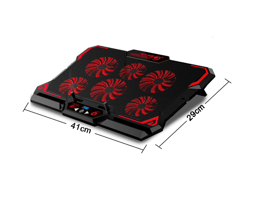 Ventilador Notebook Gamer 13 / 16 Pulgadas 6 Ventiladores Rojo