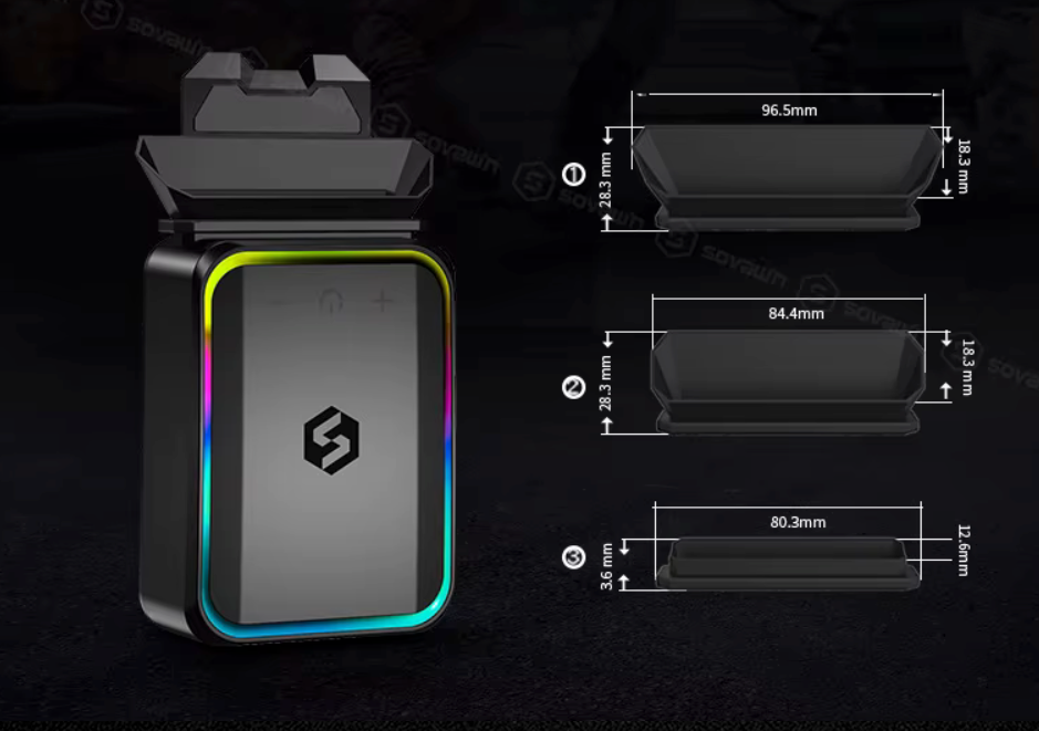 Ventilador Extractor Notebook Gamer USB RGB Sovawin